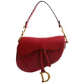 Christian Dior Saddle Bag Leather Red