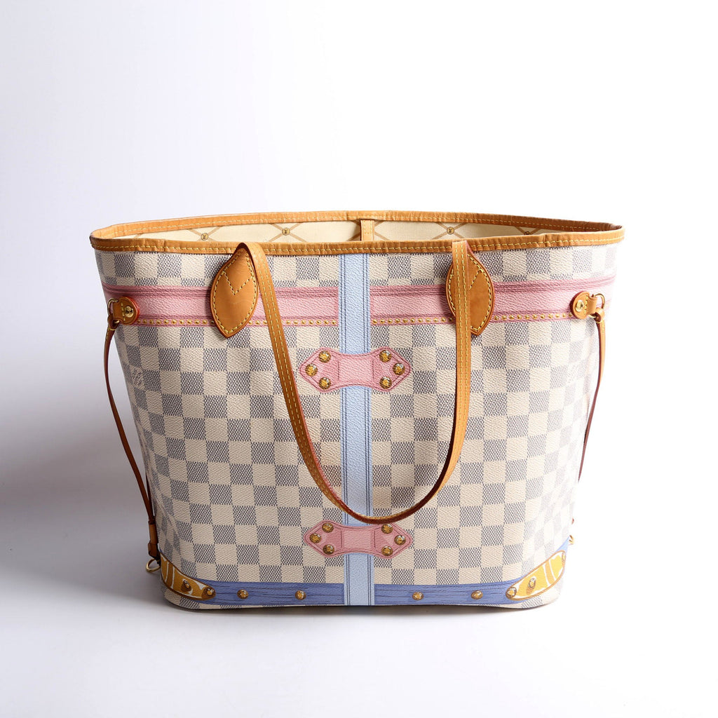 Louis Vuitton Neverfull MM With Wallet Summer Trunks Azur