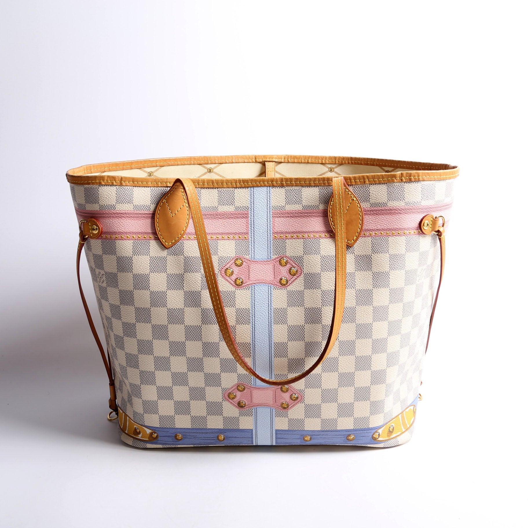 Louis Vuitton Neverfull MM With Wallet Summer Trunks Azur