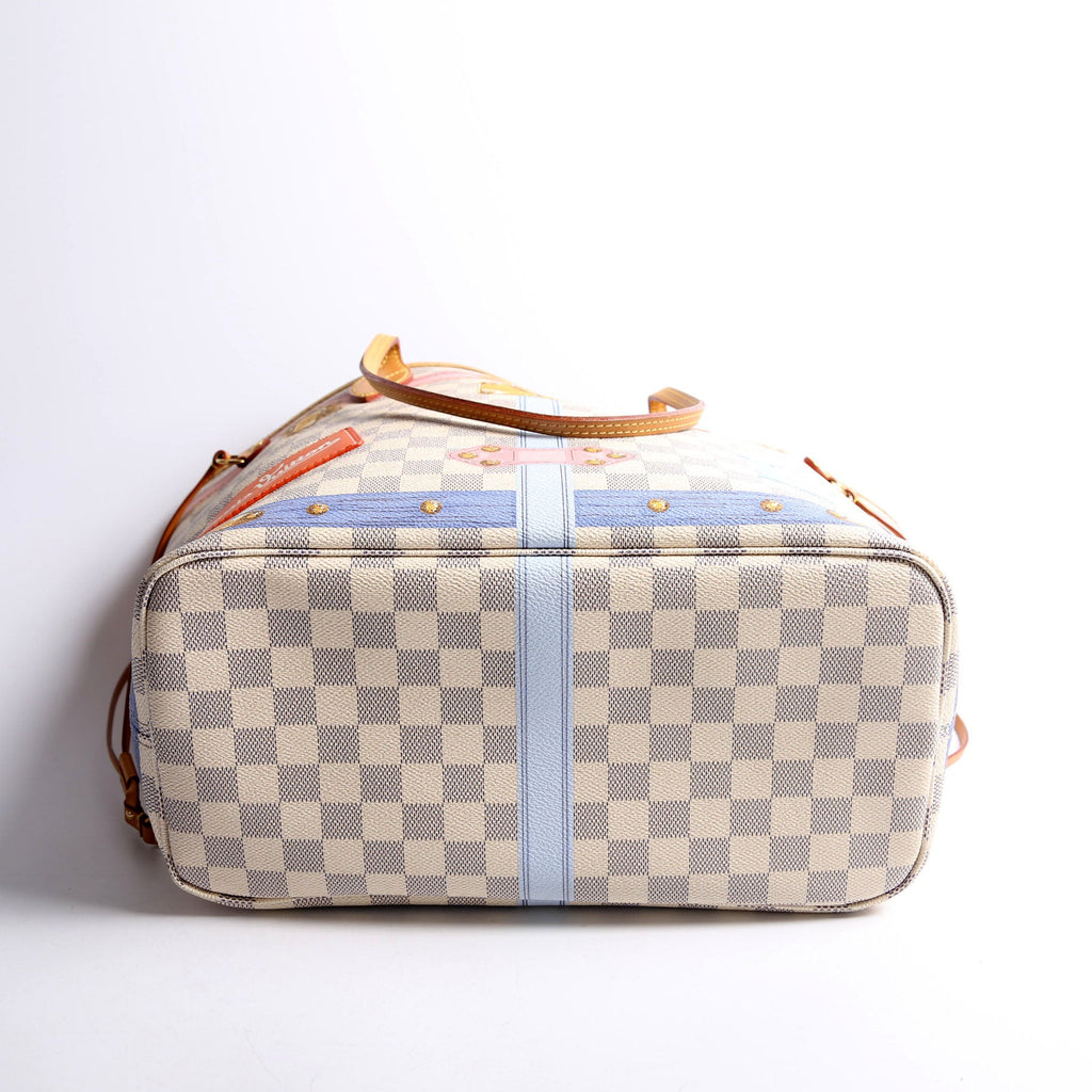 Louis Vuitton Neverfull MM With Wallet Summer Trunks Azur