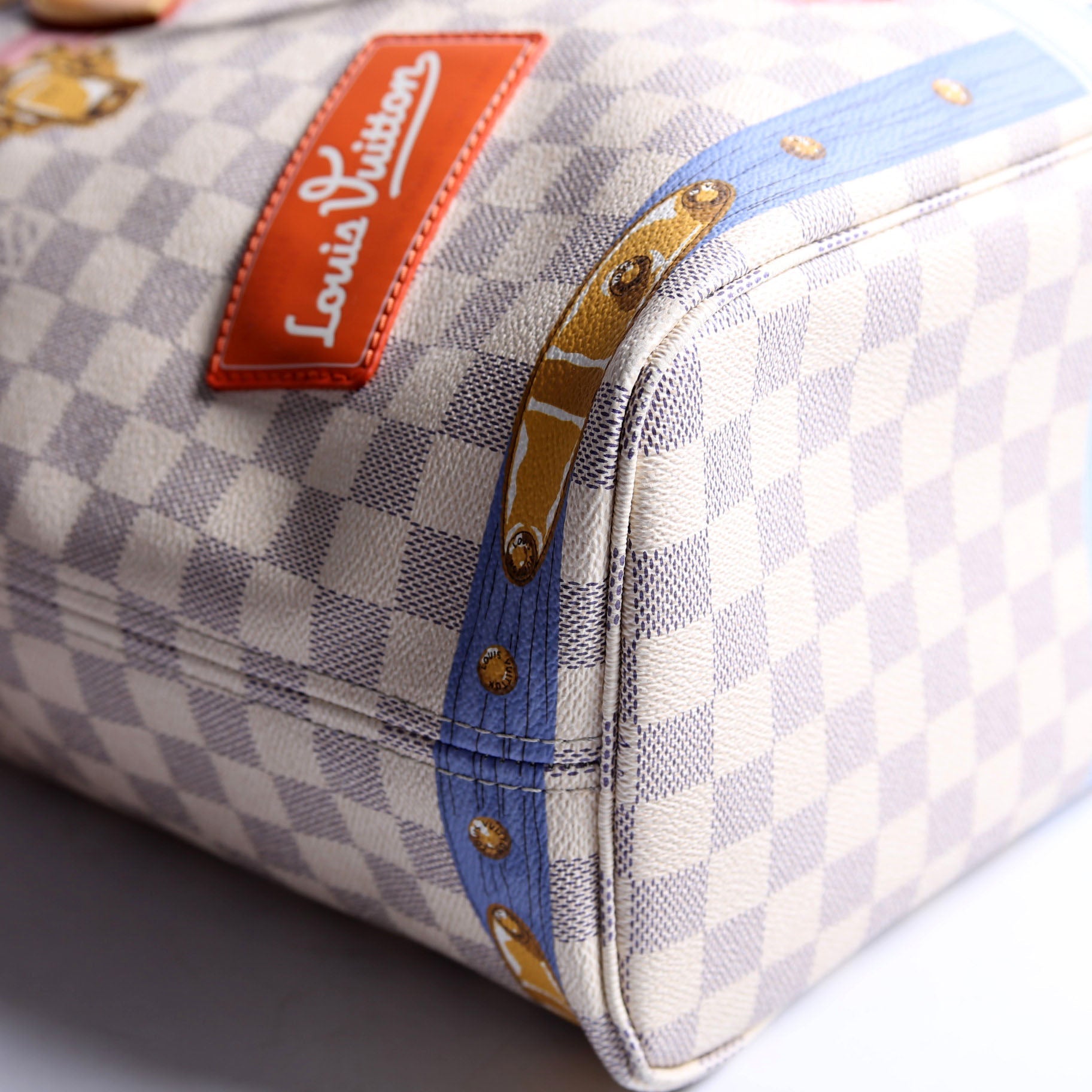 Louis Vuitton Neverfull MM With Wallet Summer Trunks Azur