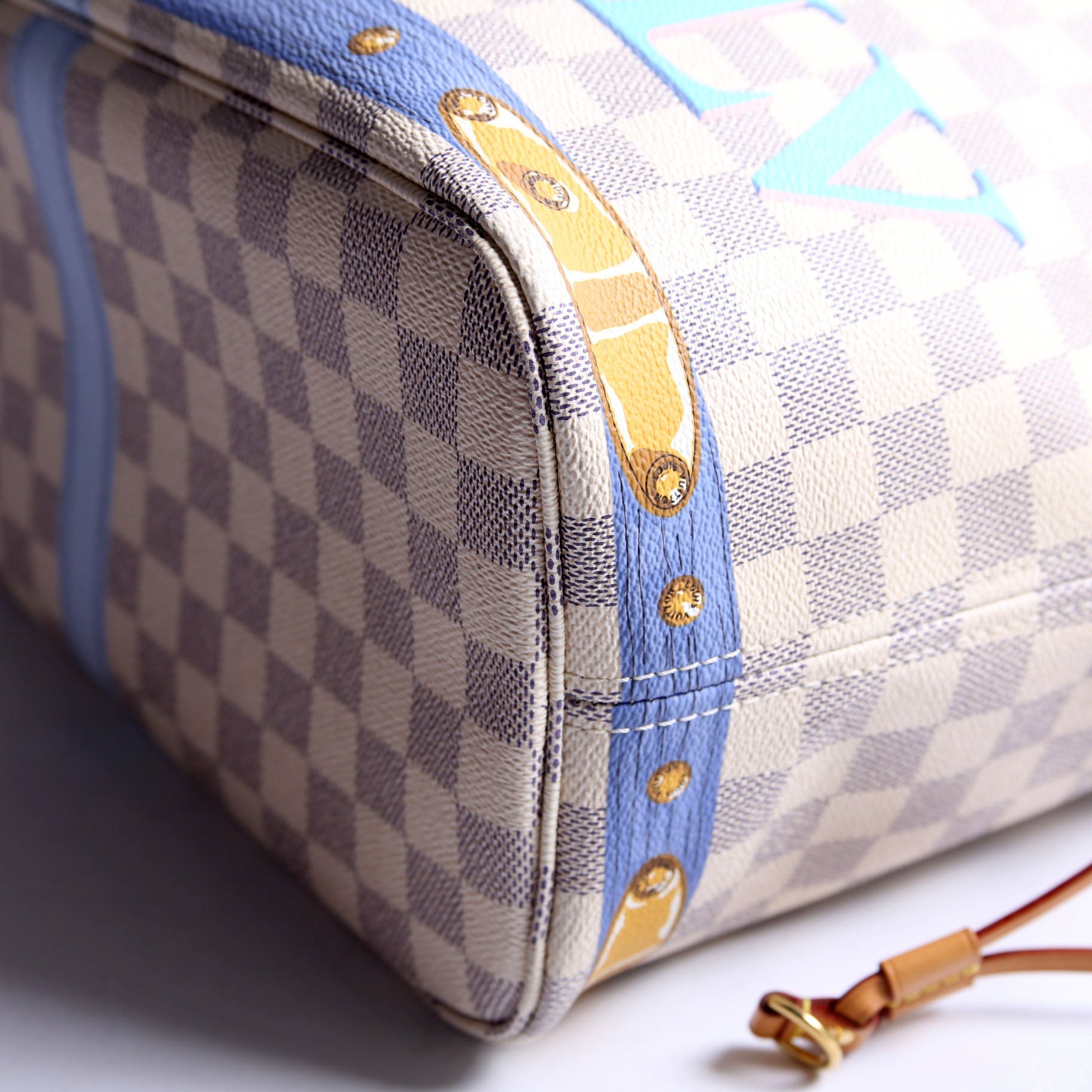 Louis Vuitton Neverfull MM With Wallet Summer Trunks Azur