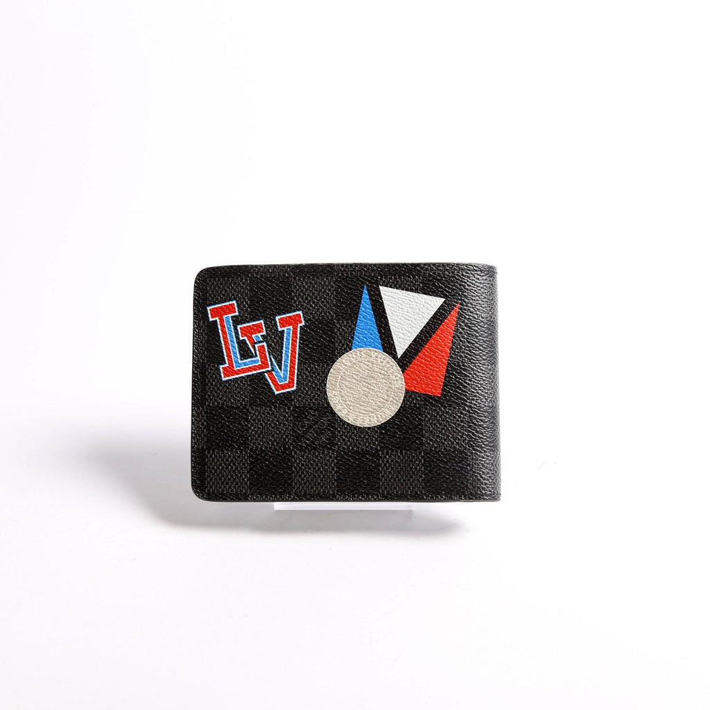 Louis Vuitton Mens Multiple Wallet Damier Graphite World Tour