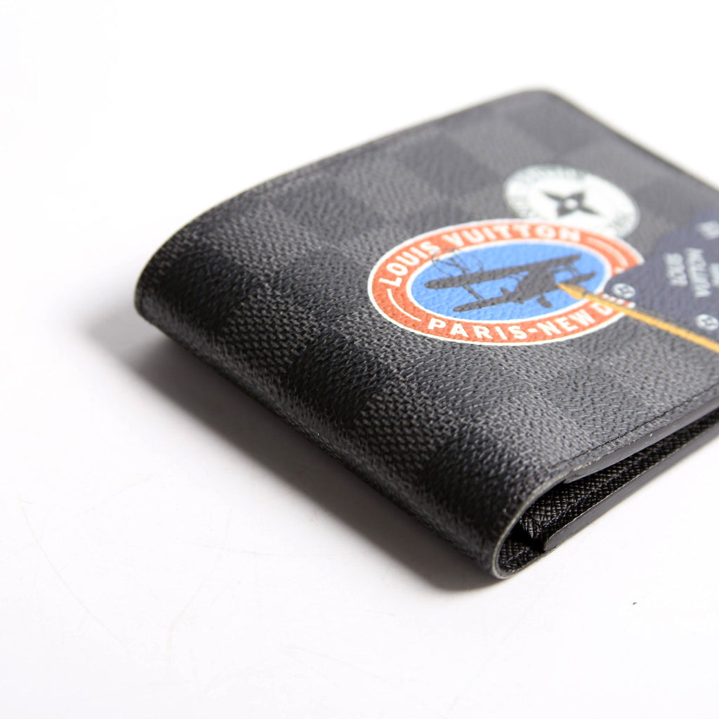 Louis Vuitton Mens Multiple Wallet Damier Graphite World Tour