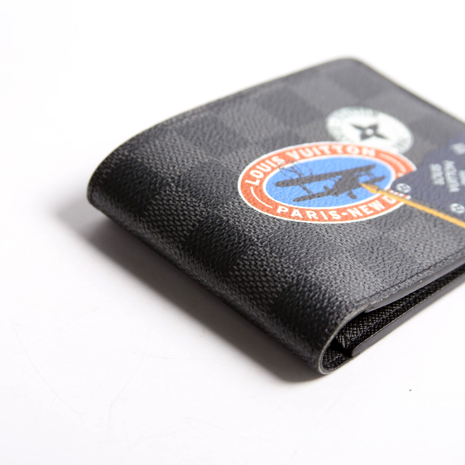 Louis Vuitton Mens Multiple Wallet Damier Graphite World Tour