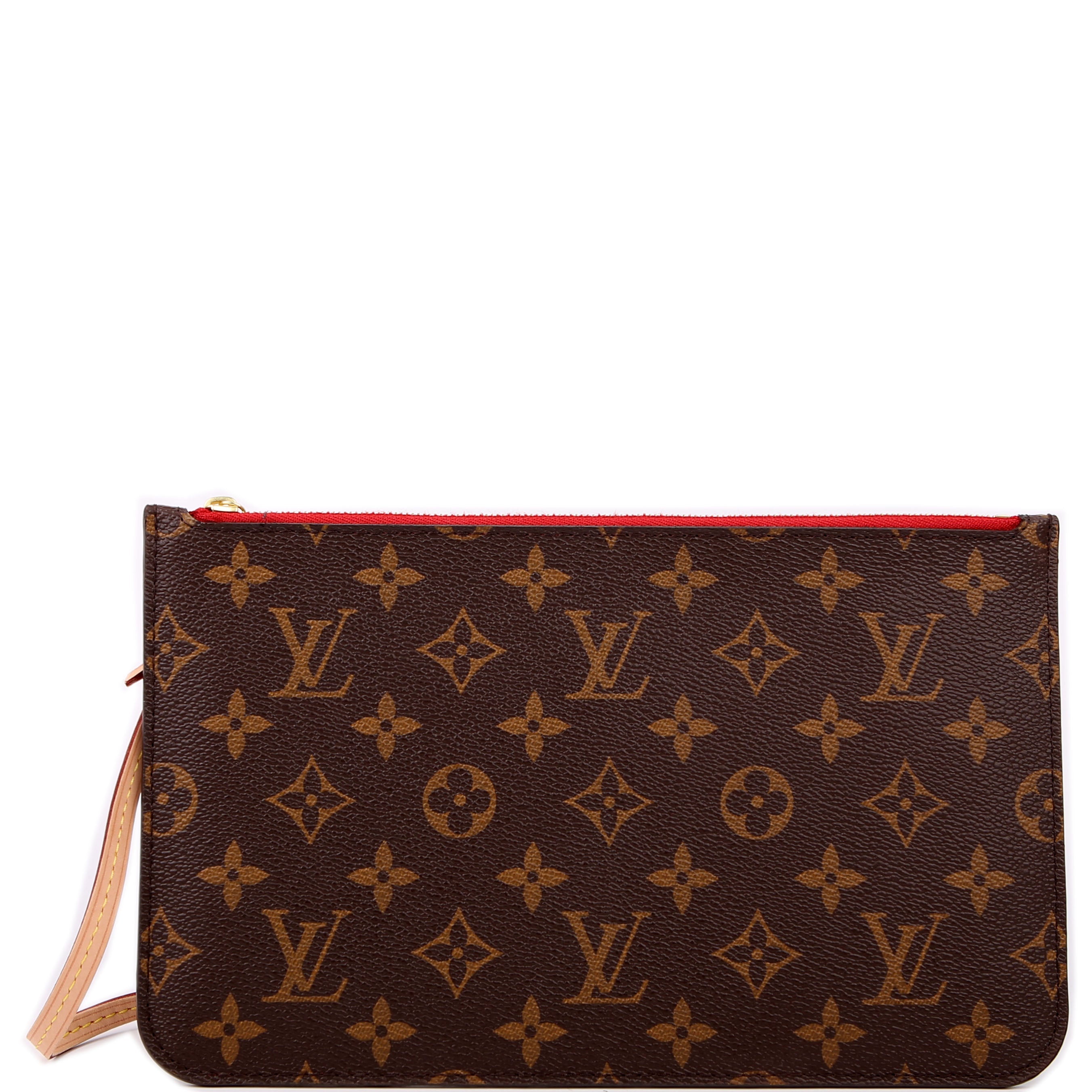 Louis Vuitton Pochette Only Neverfull Monogram Red