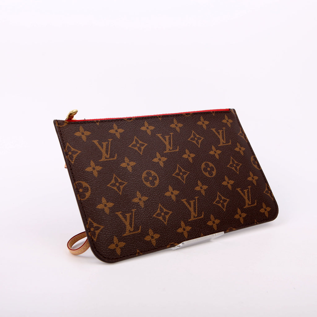 Louis Vuitton Pochette Only Neverfull Monogram Red