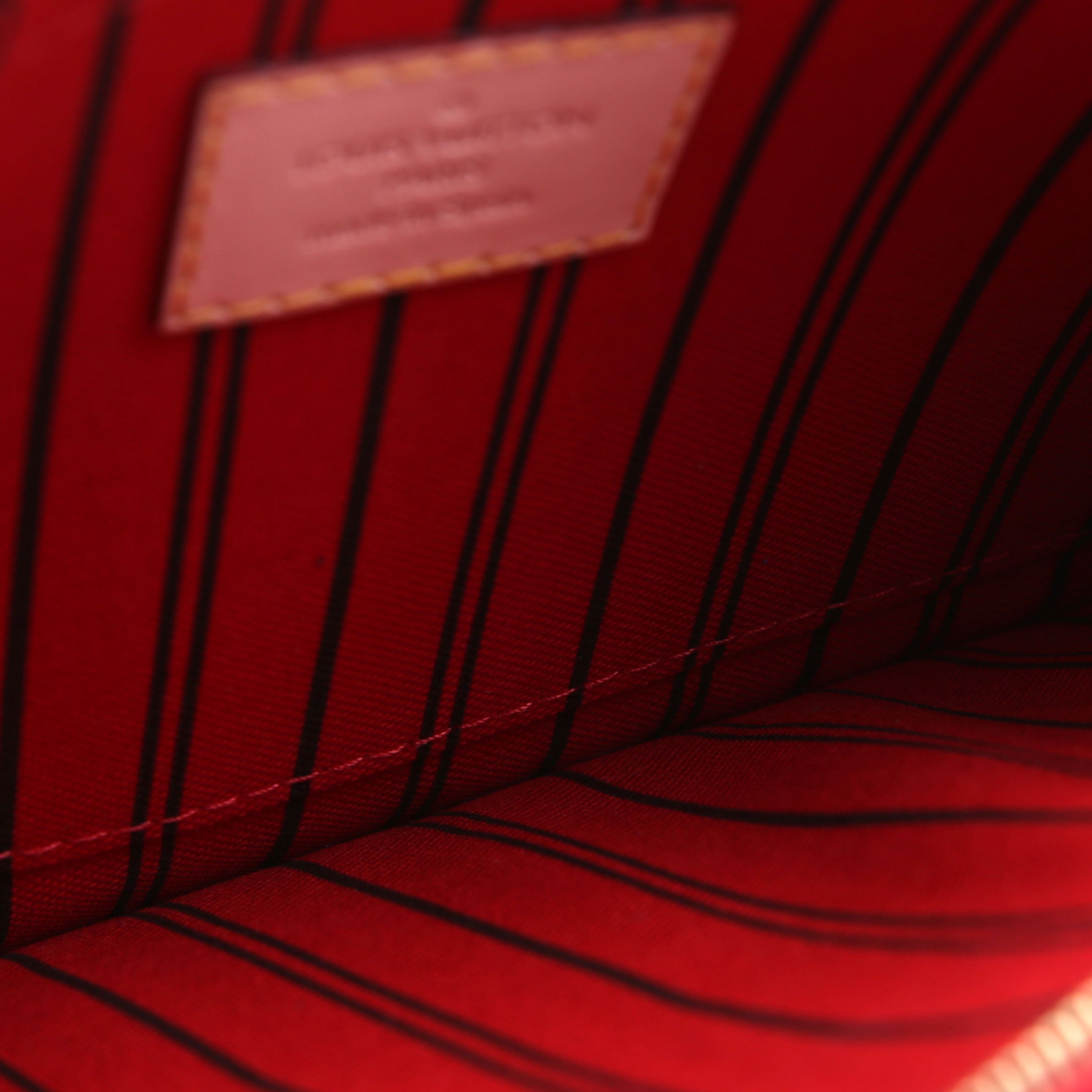 Louis Vuitton Pochette Only Neverfull Monogram Red