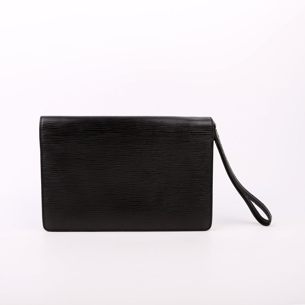 Louis Vuitton Pochette Sellier Dragonne Clutch Epi Black