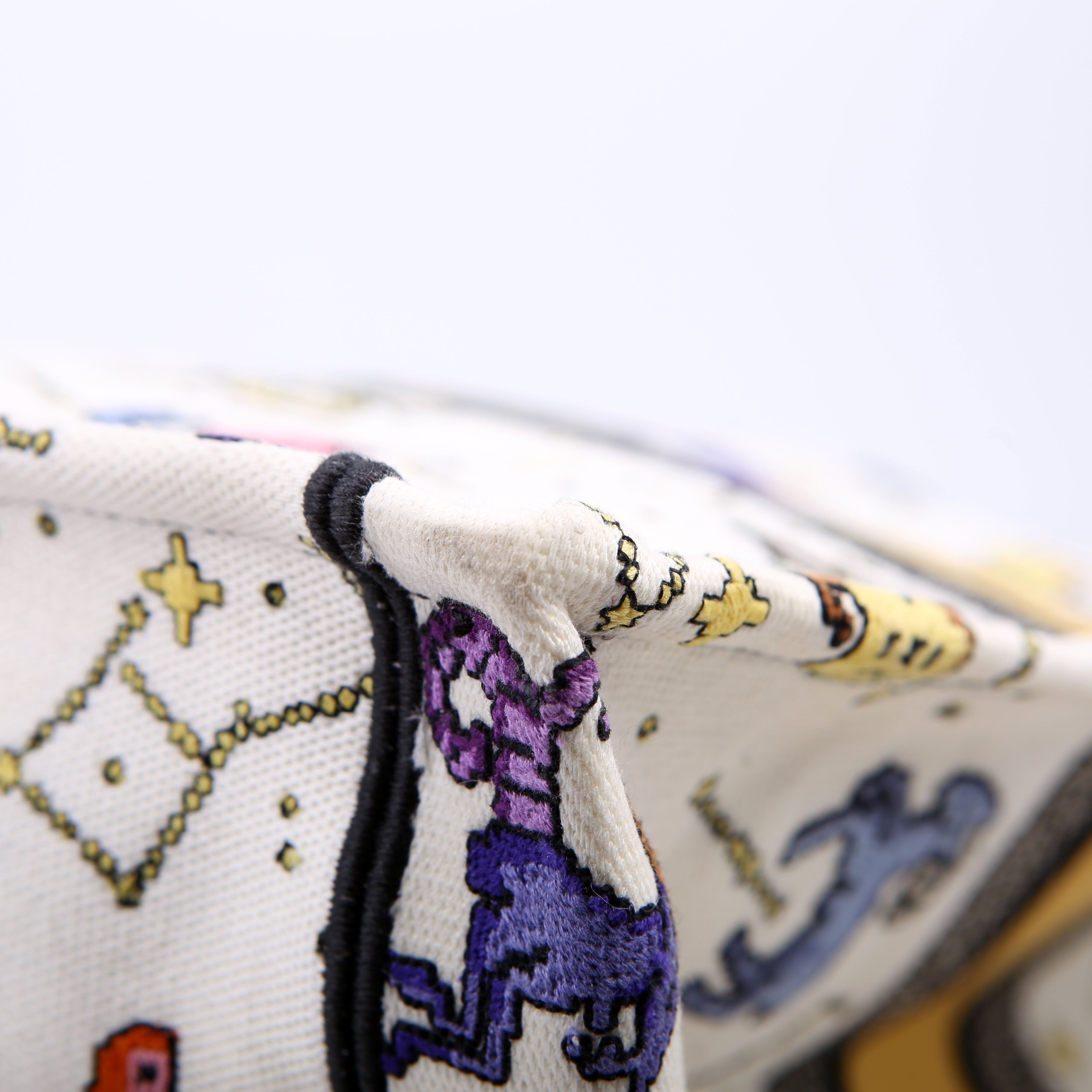 Christian Dior Book Tote Large Embroidered Pixel Zodiac Multicolor