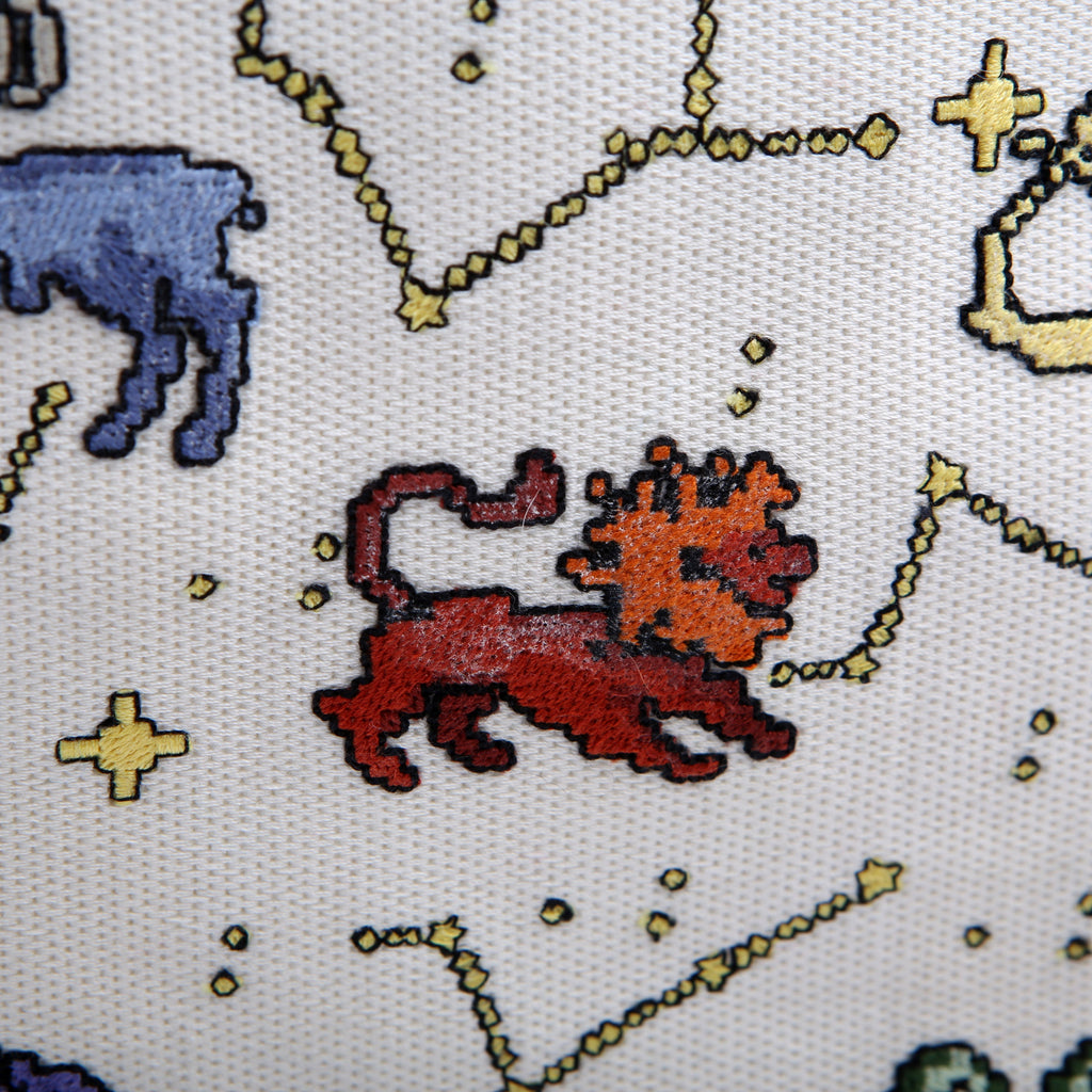 Christian Dior Book Tote Large Embroidered Pixel Zodiac Multicolor