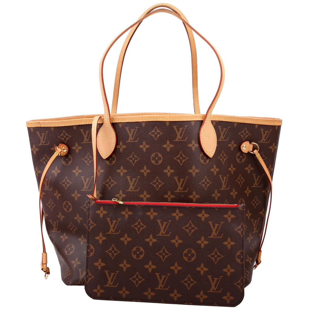 Louis Vuitton Neverfull with Wallet MM Monogram Red