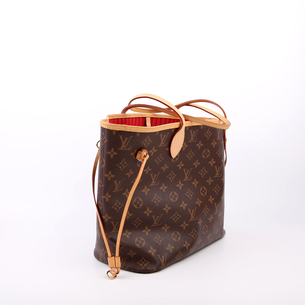 Louis Vuitton Neverfull with Wallet MM Monogram Red