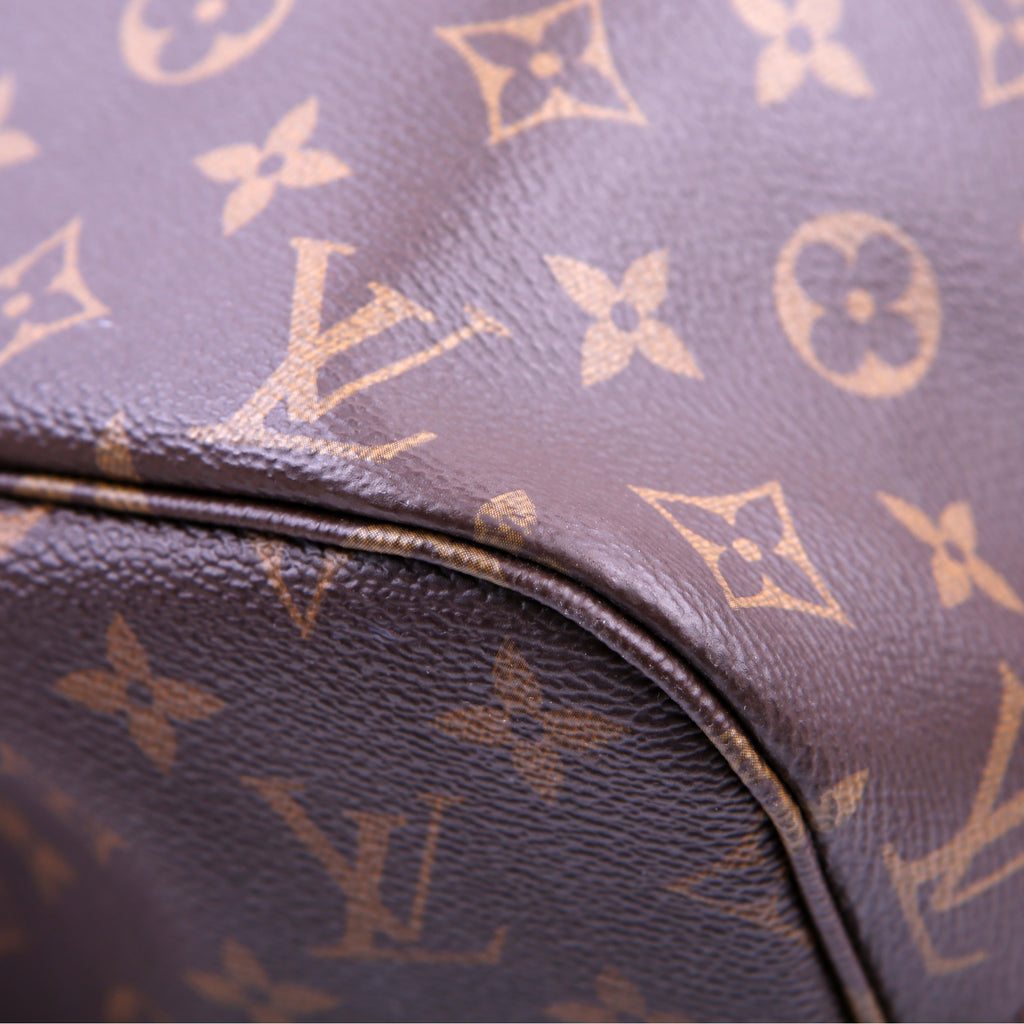 Louis Vuitton Neverfull with Wallet MM Monogram Red