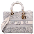 Christian Dior Lady D-Lite Toile De Jouy Large Grey