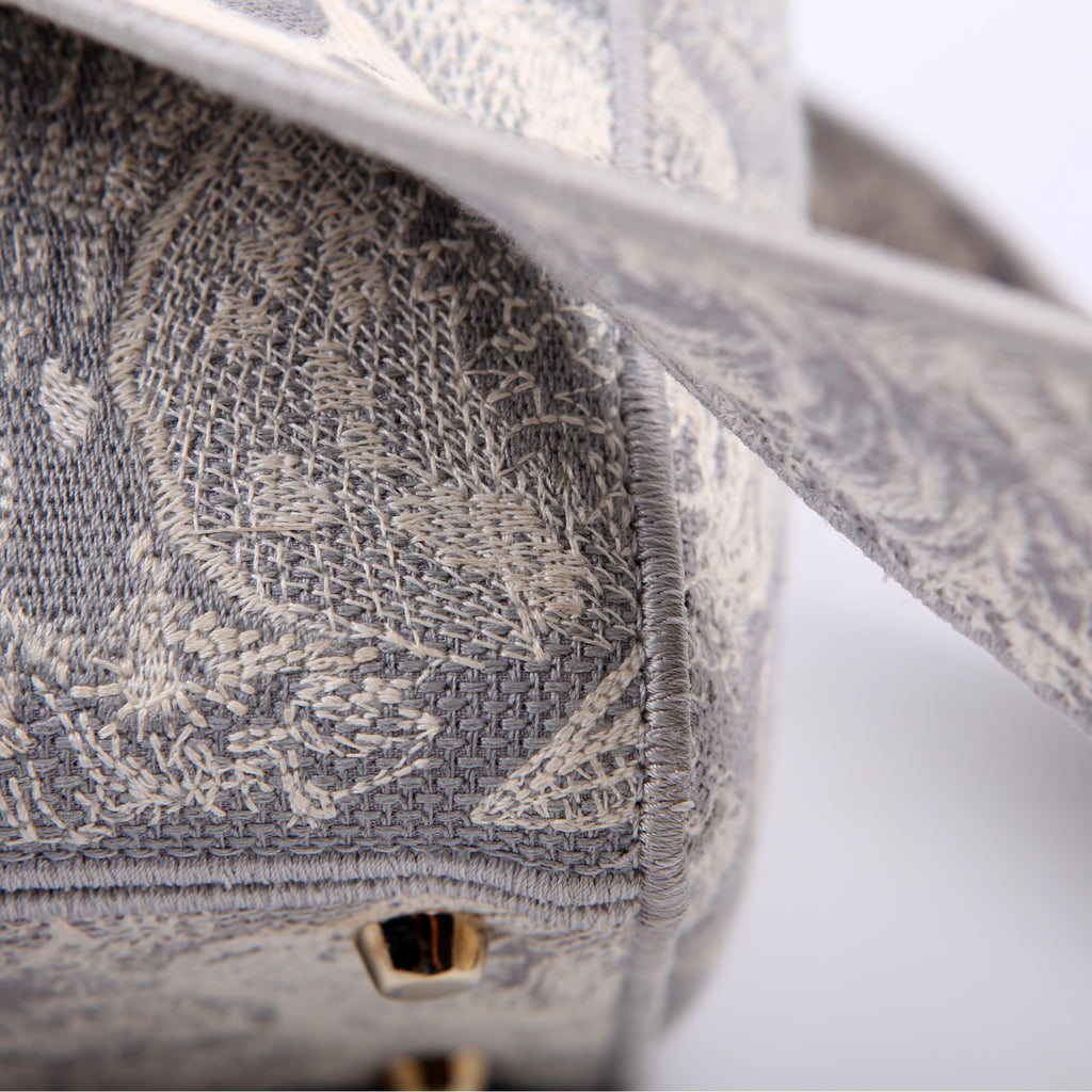Christian Dior Lady D-Lite Toile De Jouy Large Grey