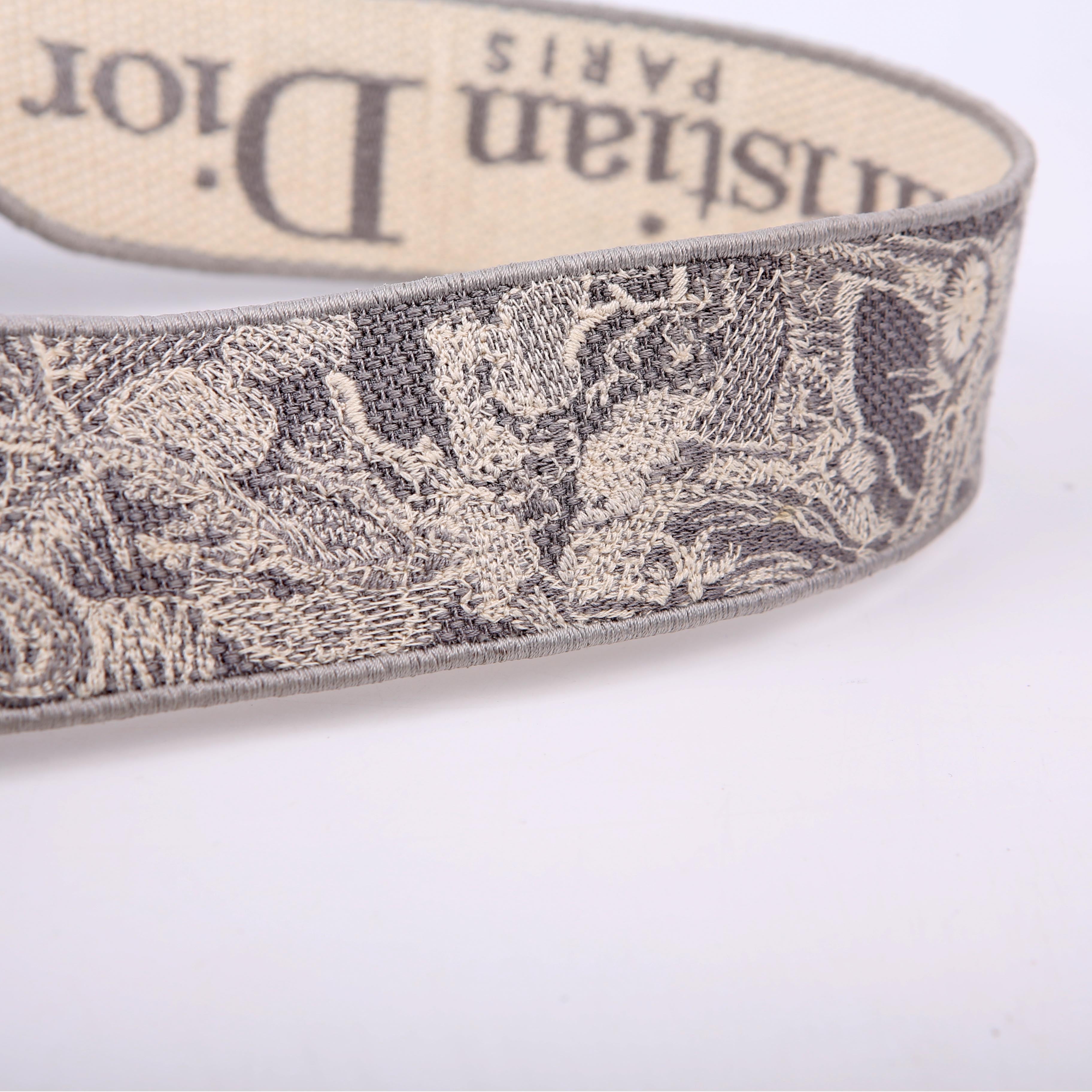 Christian Dior Lady D-Lite Toile De Jouy Large Grey