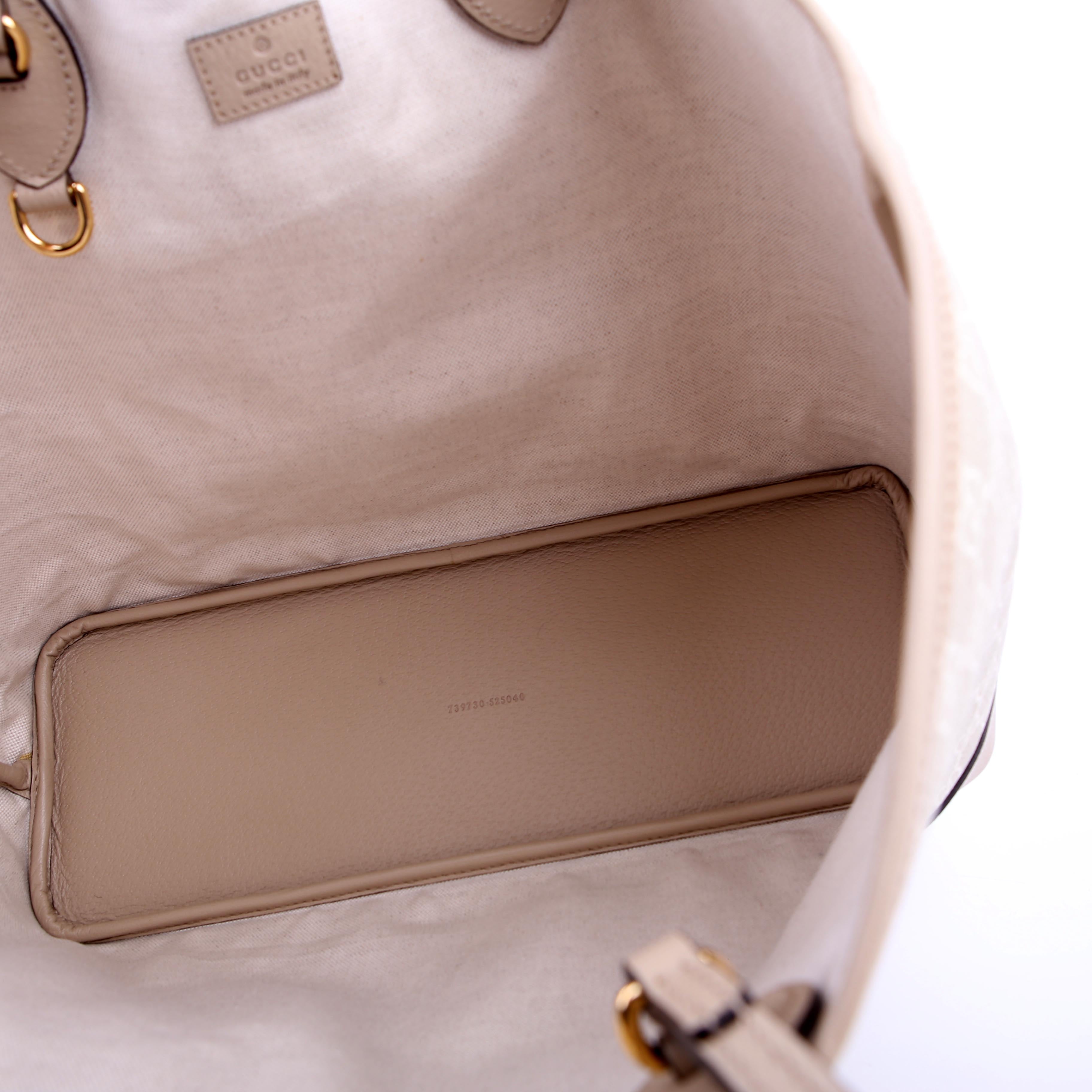 Gucci 739730 Ophidia GG Supreme Medium Tote Beige