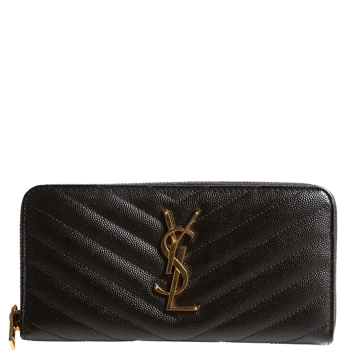 Saint Laurent Grain De Poudre Zip Around Wallet