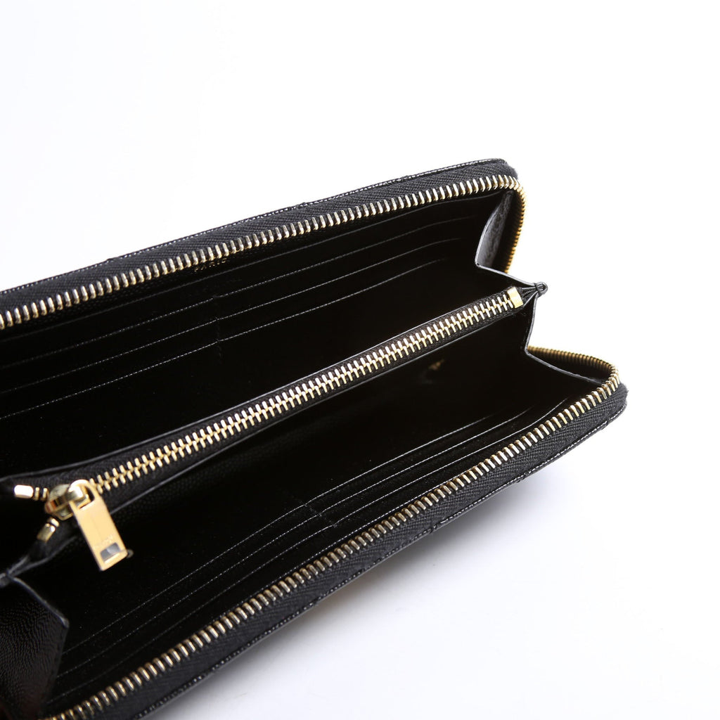 Saint Laurent Grain De Poudre Zip Around Wallet