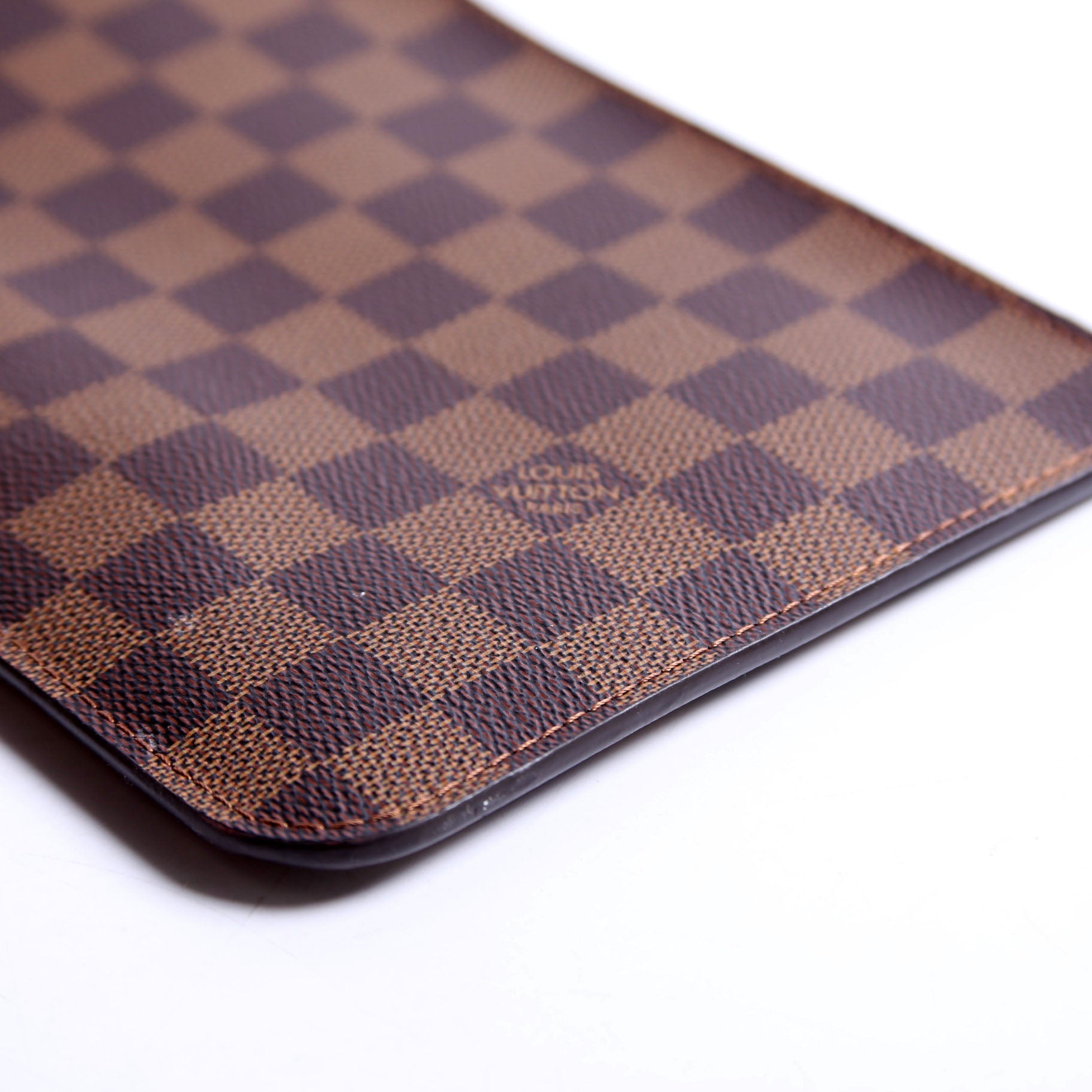 Louis Vuitton Pochette Only Damier Ebene Neverfull Red