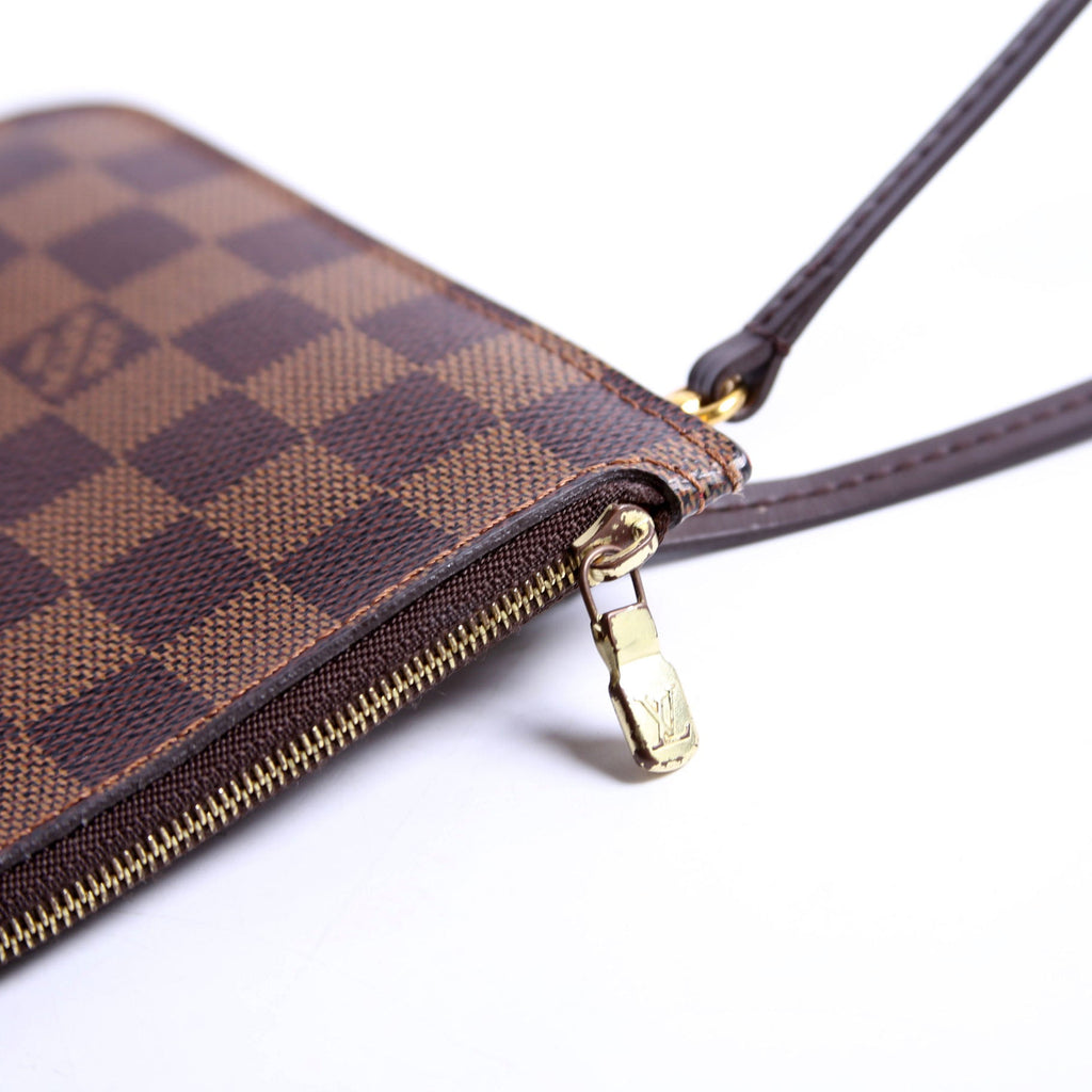 Louis Vuitton Pochette Only Damier Ebene Neverfull Red