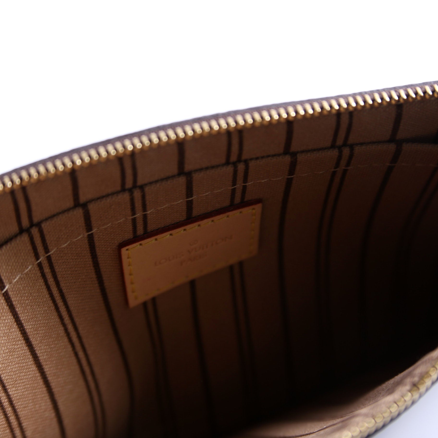 Louis Vuitton Pochette Only Monogram Neverfull Beige