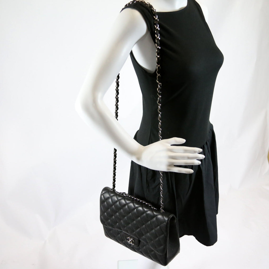 Chanel Classic Flap Jumbo Caviar 10-13M