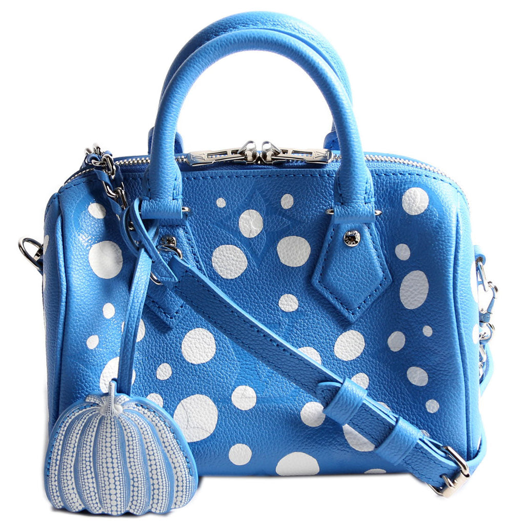 Louis Vuitton Speedy 20 Bandouliere Kusama Dots Empreinte Blue