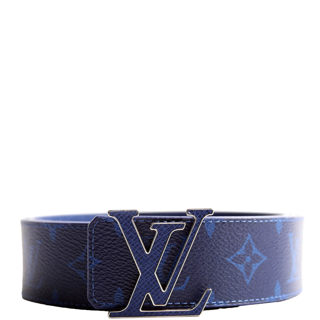 Louis Vuitton LV Initiales 40MM Reversible Leather/Monogram Cobalt Belt Size 100/40
