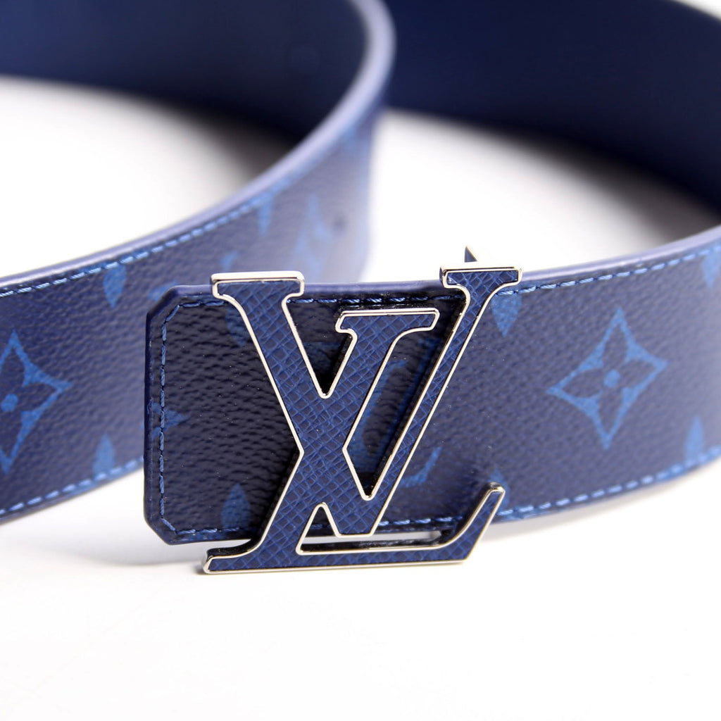 Louis Vuitton LV Initiales 40MM Reversible Leather/Monogram Cobalt Belt Size 100/40
