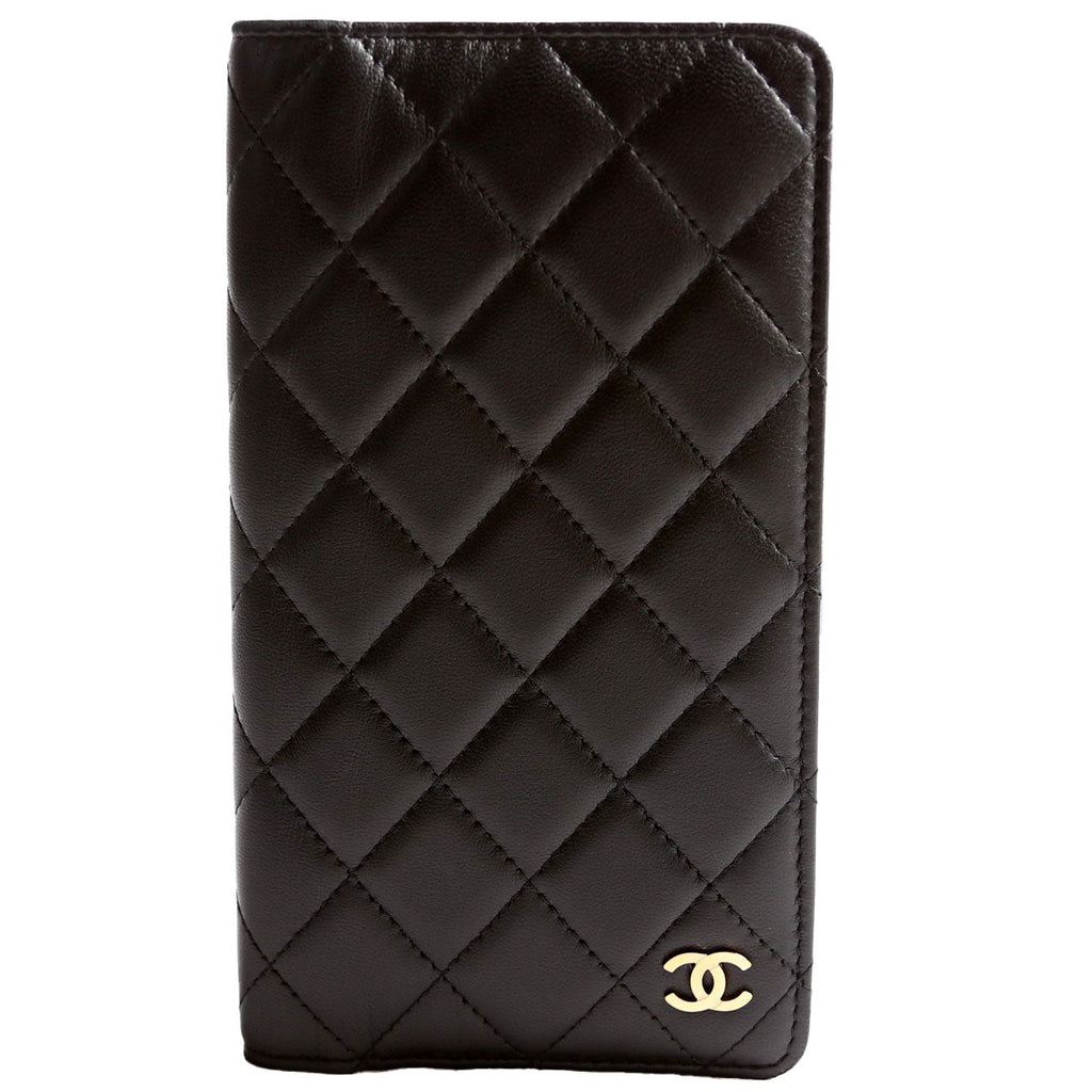 Chanel Quilted CC Agenda Cover Lambskin 22MM Black/Brown