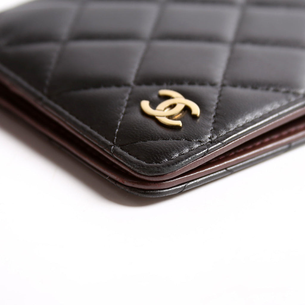 Chanel Quilted CC Agenda Cover Lambskin 22MM Black/Brown