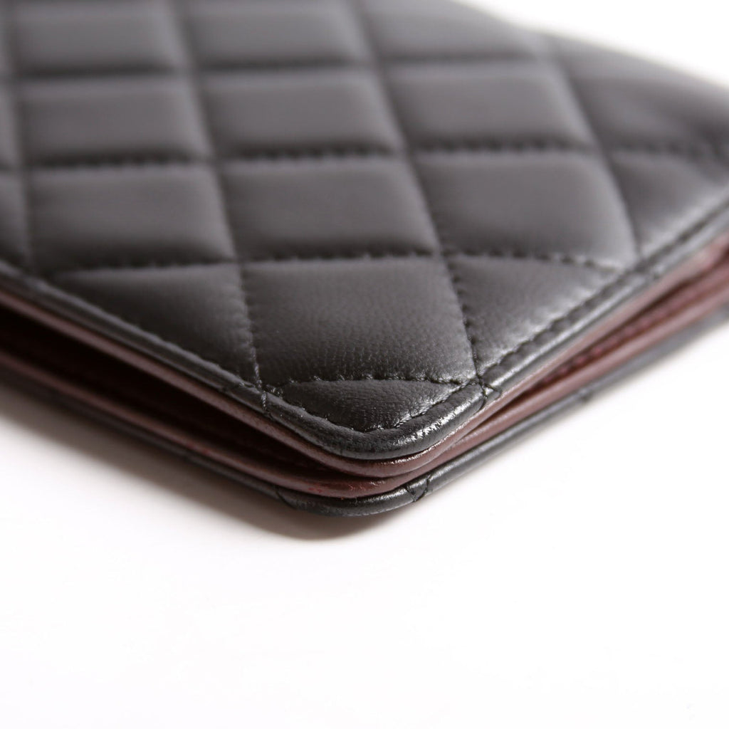 Chanel Quilted CC Agenda Cover Lambskin 22MM Black/Brown