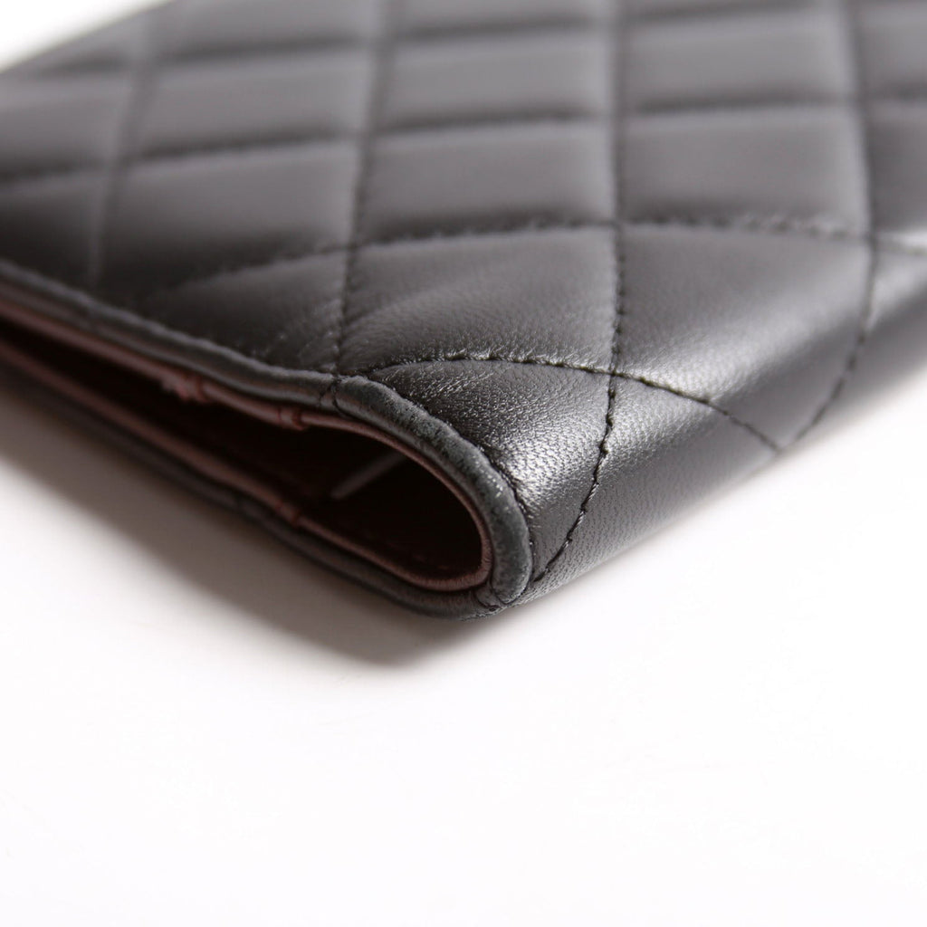 Chanel Quilted CC Agenda Cover Lambskin 22MM Black/Brown