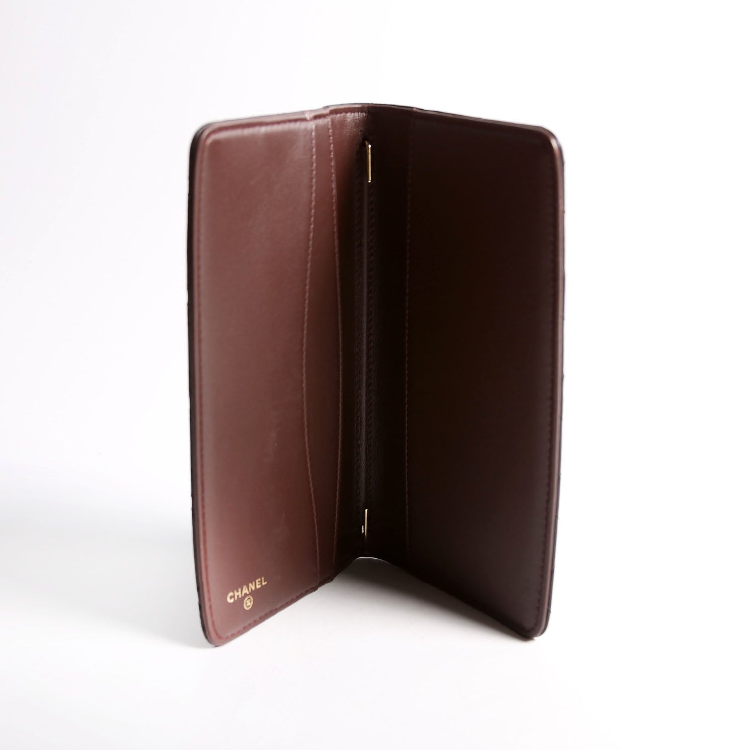 Chanel Quilted CC Agenda Cover Lambskin 22MM Black/Brown