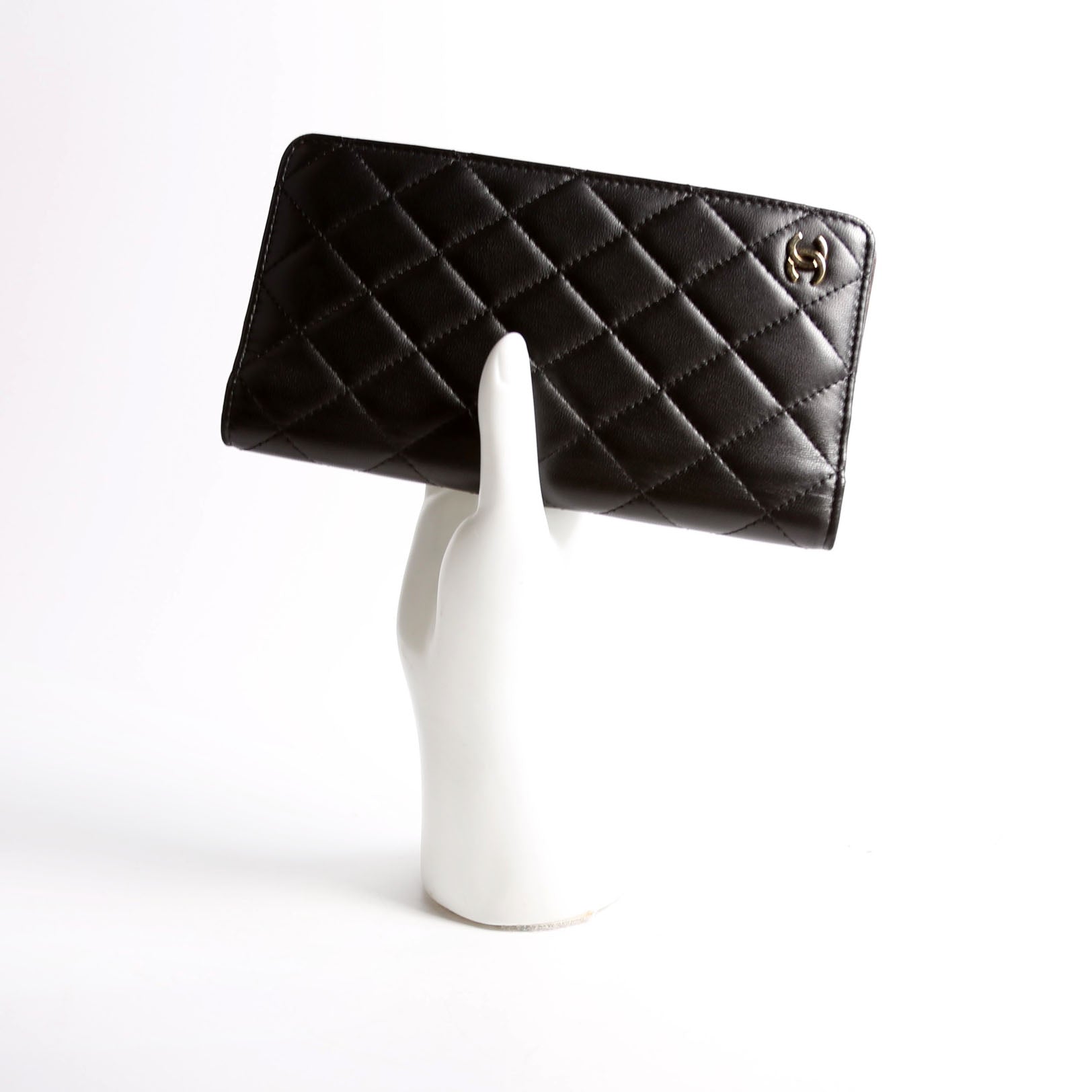 Chanel Quilted CC Agenda Cover Lambskin 22MM Black/Brown