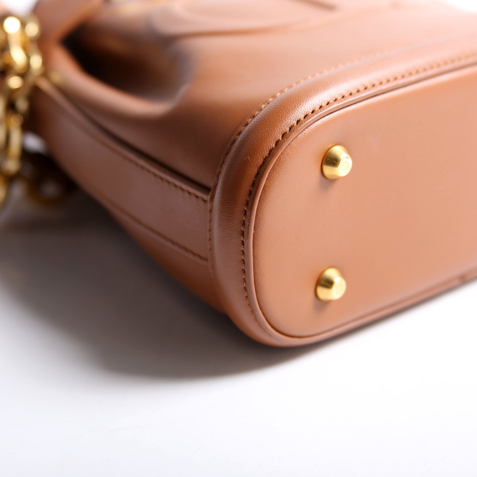 Christian Dior CD Embossed C'Est Bucket Bag Small Brown/Gold