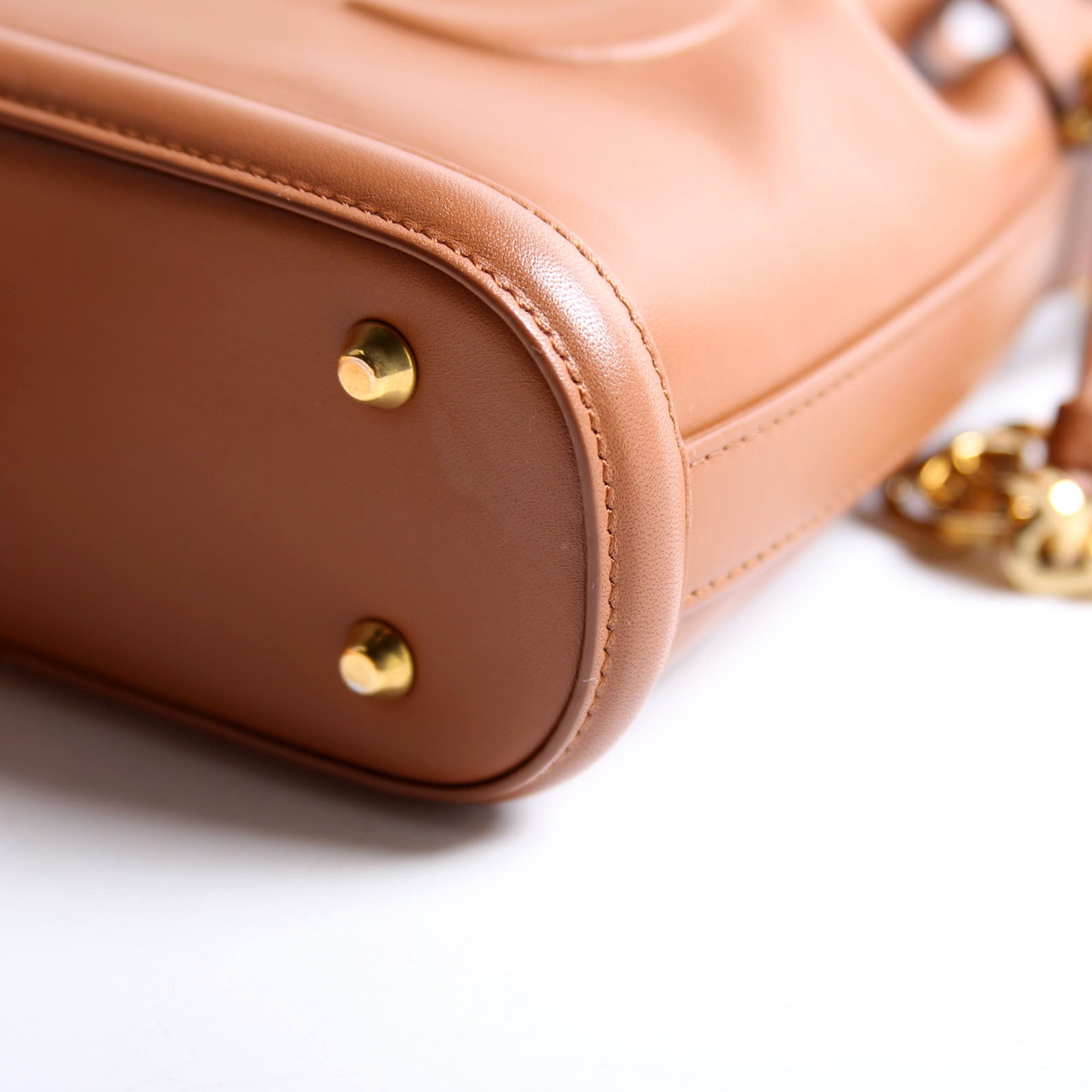 Christian Dior CD Embossed C'Est Bucket Bag Small Brown/Gold