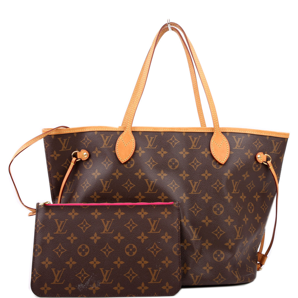 Louis Vuitton Neverfull with Wallet MM Monogram Pink