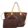 Louis Vuitton Neverfull with Wallet MM Monogram Pink