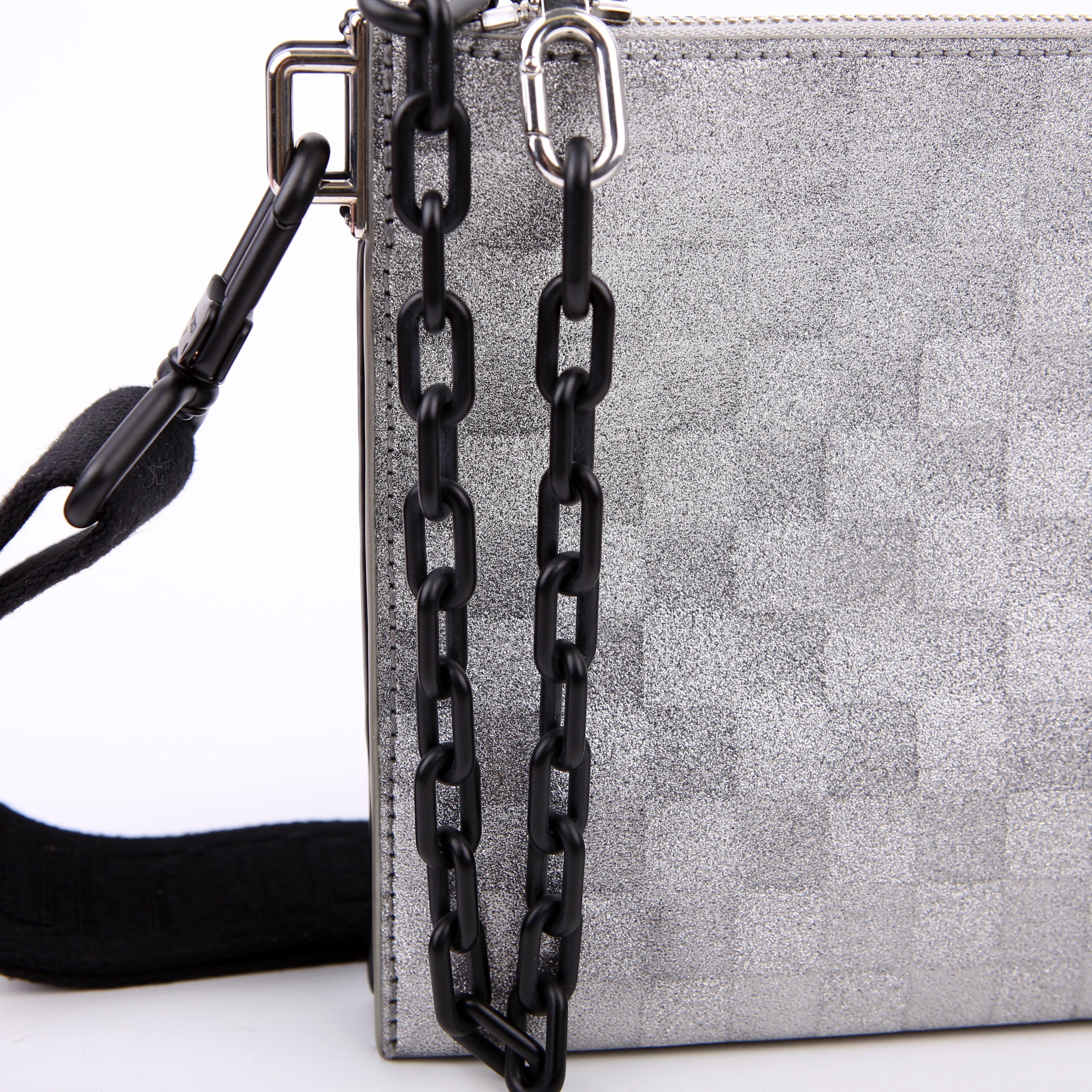 Louis Vuitton In The Loop Trio Pouch Damier Glitter Black/Silver