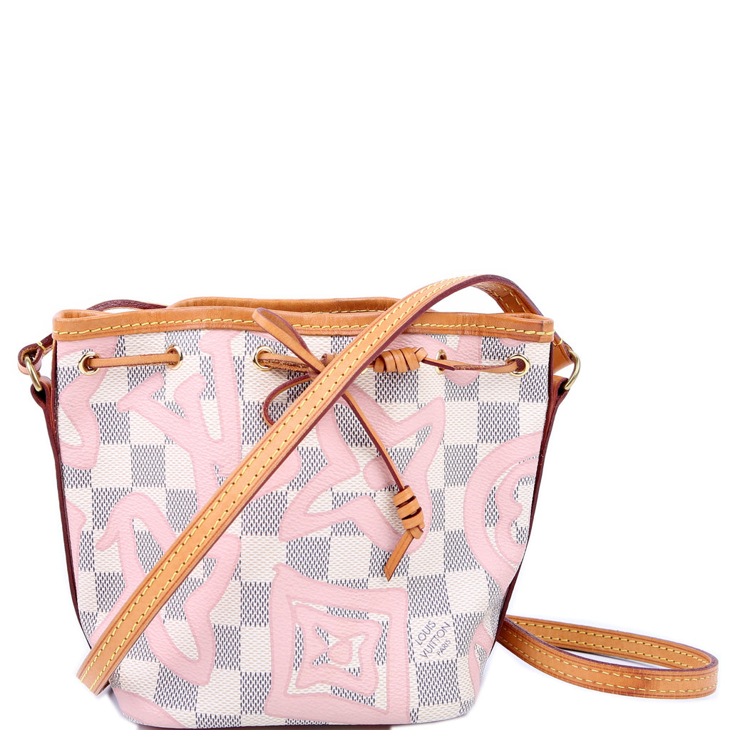 Louis Vuitton Nano Noe Damier Azur Tahitienne Pink