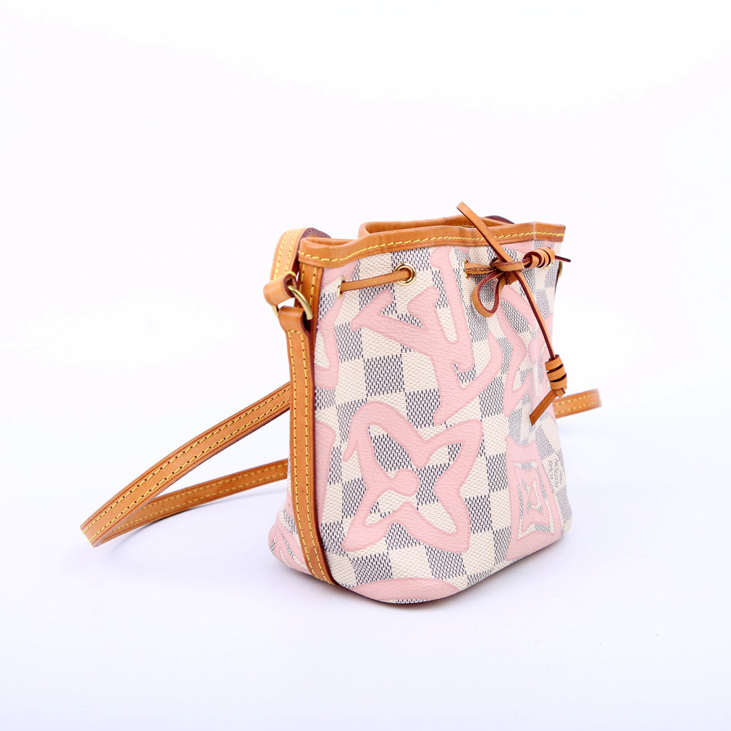 Louis Vuitton Nano Noe Damier Azur Tahitienne Pink