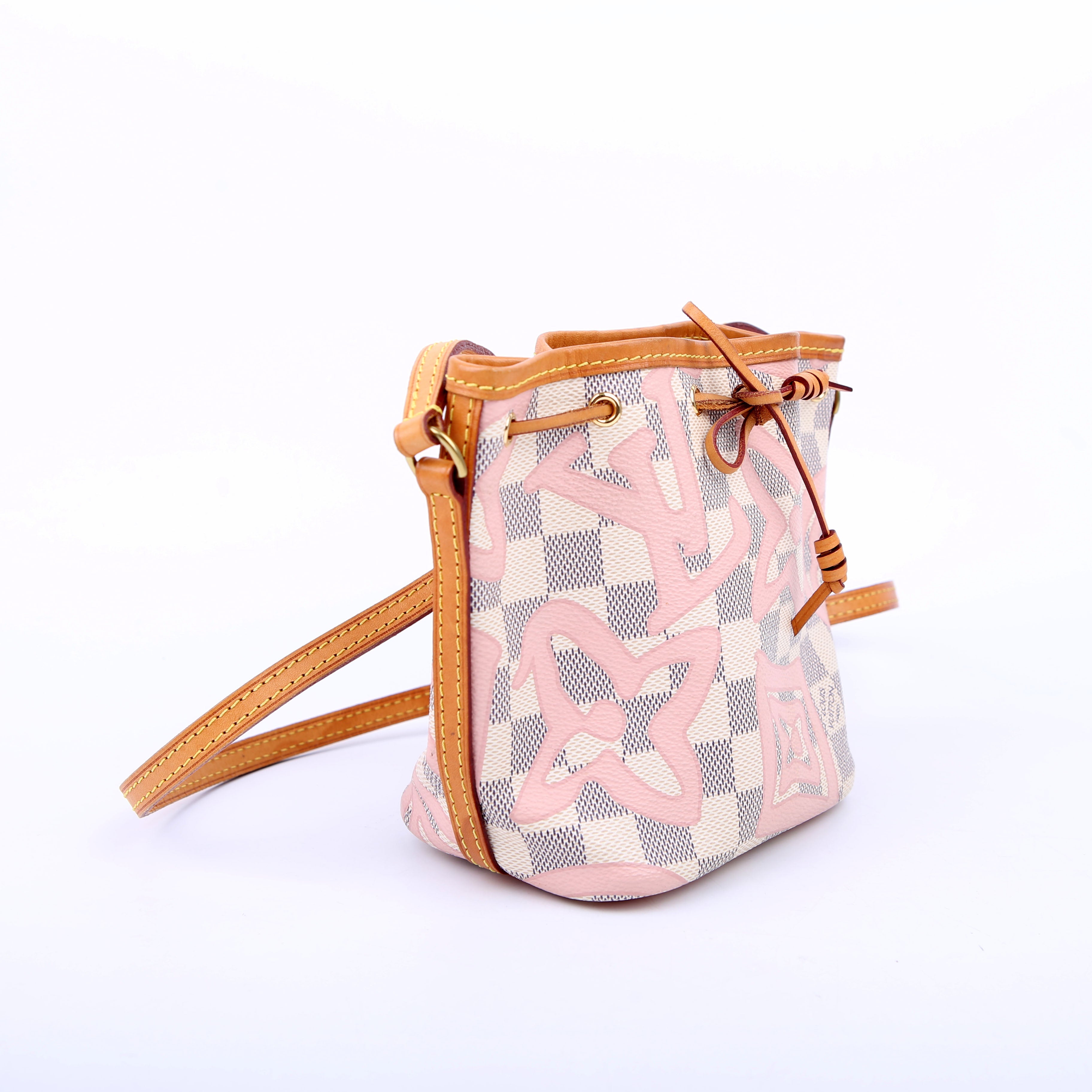 Louis Vuitton Nano Noe Damier Azur Tahitienne Pink