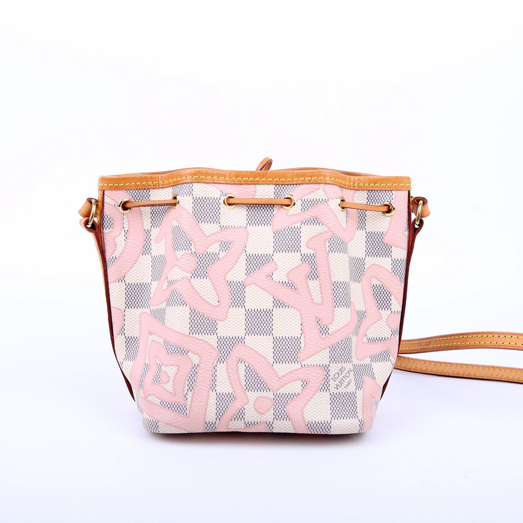 Louis Vuitton Nano Noe Damier Azur Tahitienne Pink