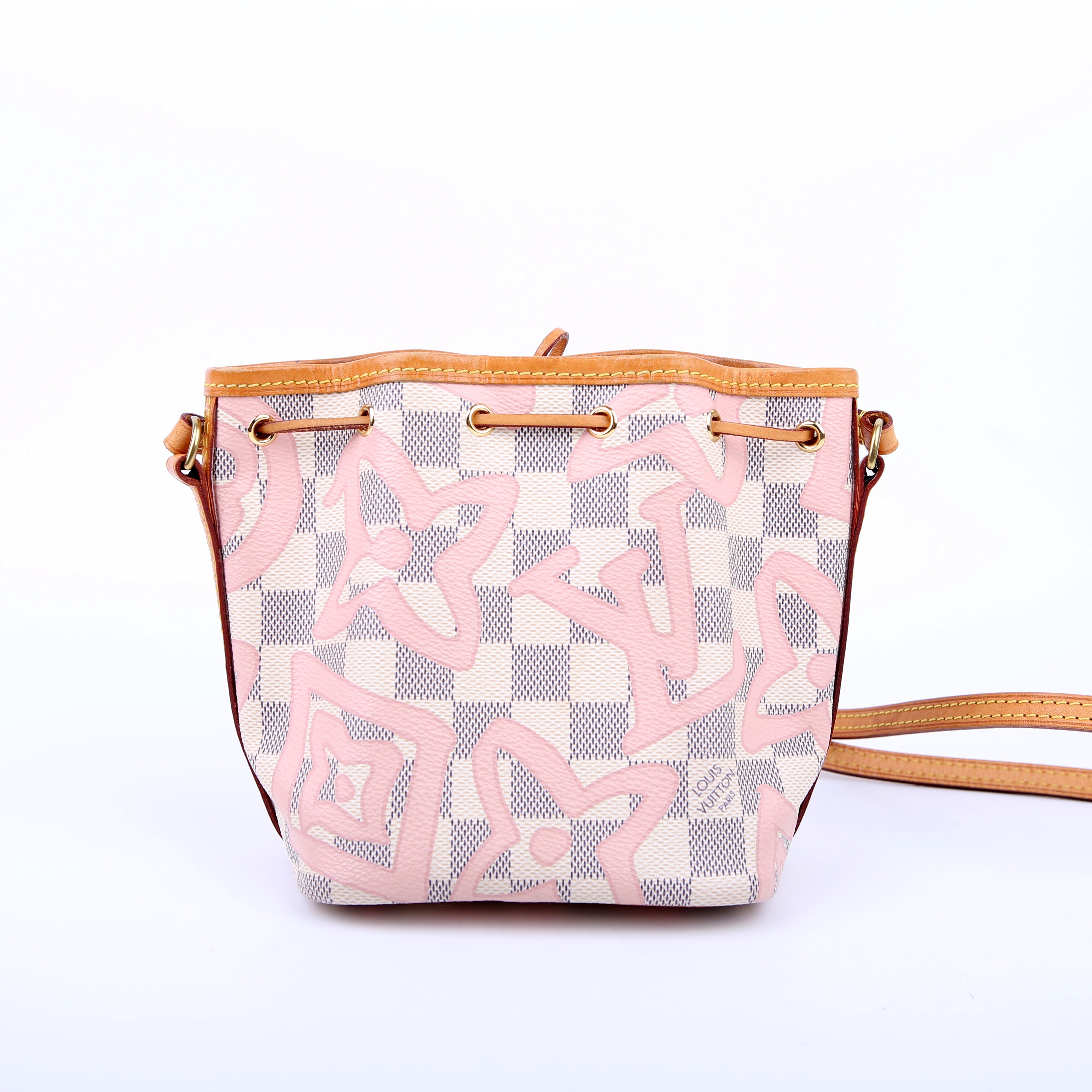Louis Vuitton Nano Noe Damier Azur Tahitienne Pink