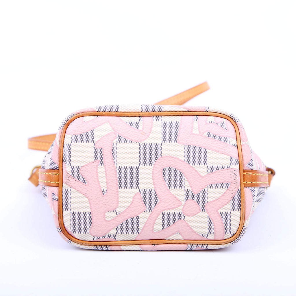 Louis Vuitton Nano Noe Damier Azur Tahitienne Pink