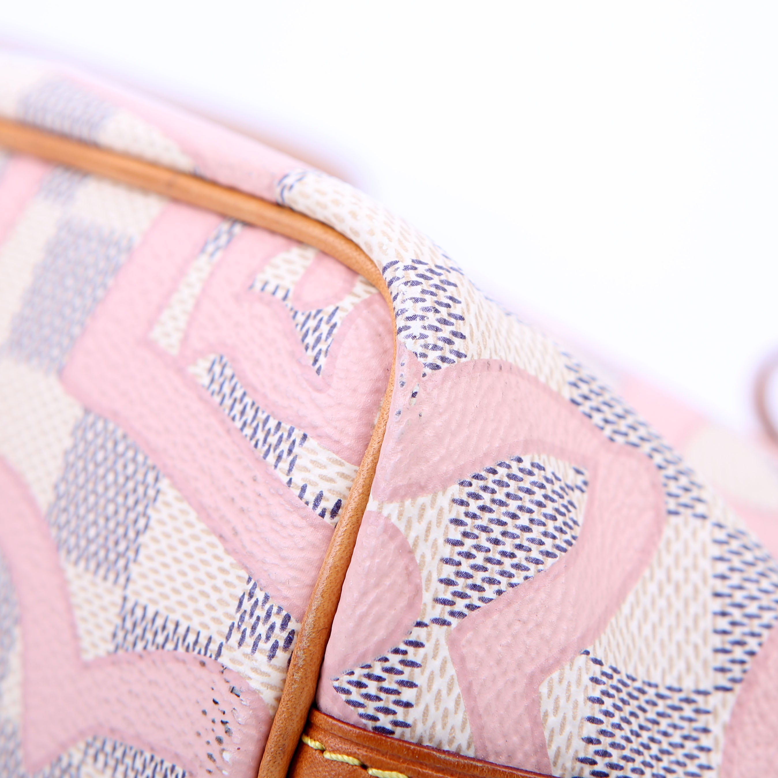 Louis Vuitton Nano Noe Damier Azur Tahitienne Pink