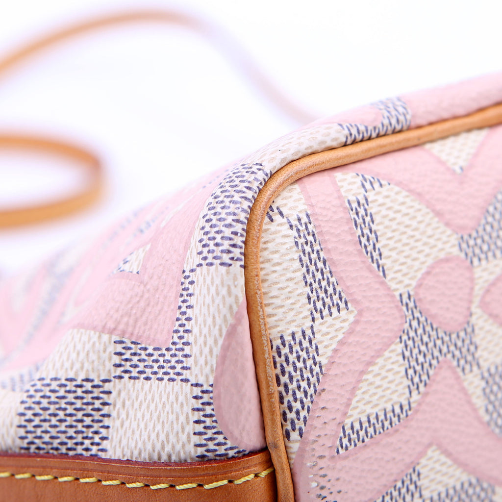 Louis Vuitton Nano Noe Damier Azur Tahitienne Pink